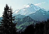 Glacier Peak and Ridges In Front